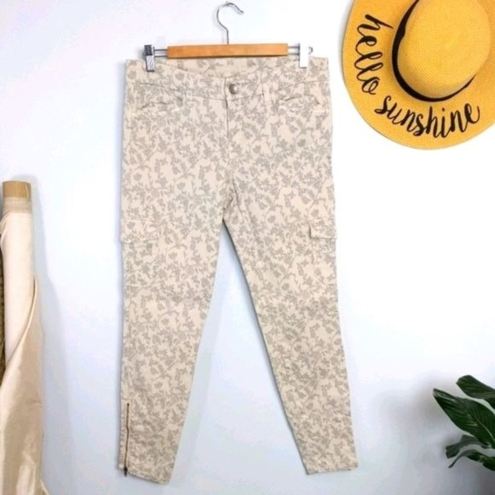 Level 99 Anthropologie Floral Print Cargo Pants 30